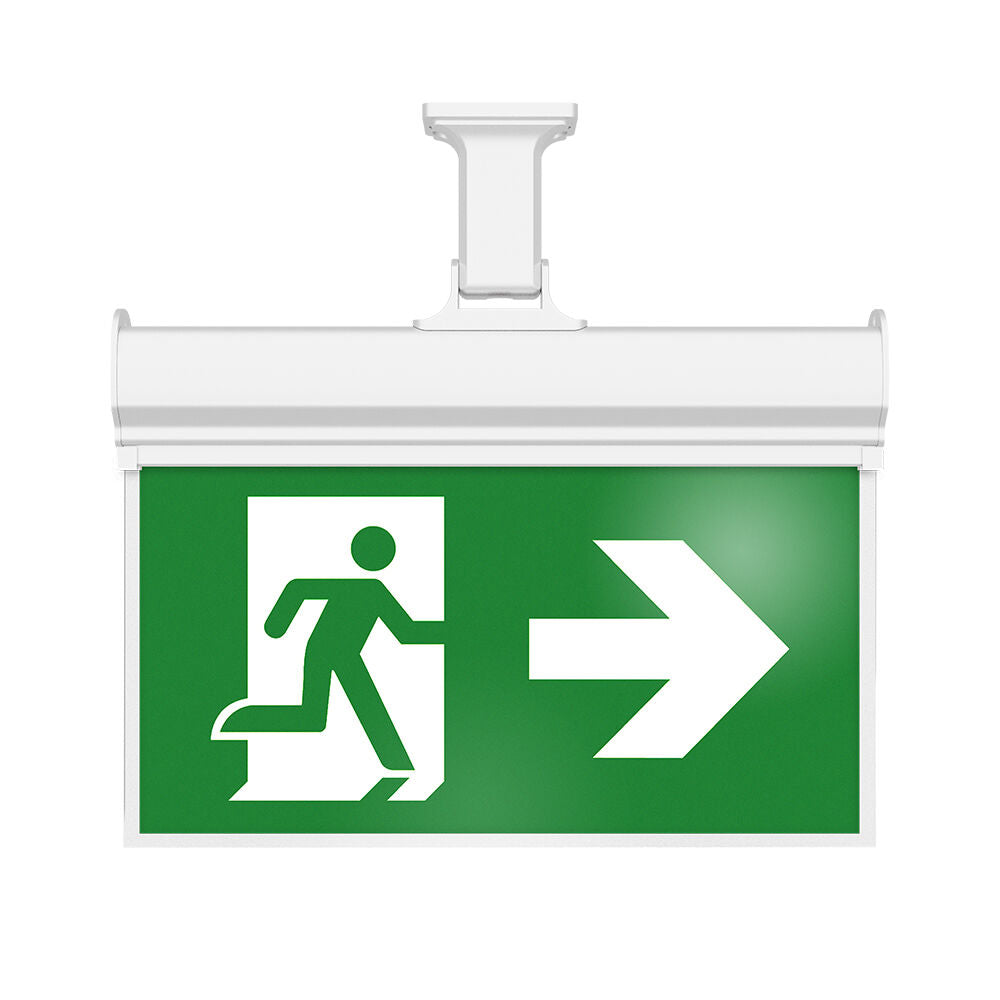 Luminária de Emergência LED 2W Pendente IP20 Braytron com Placa de Saída Inclusa