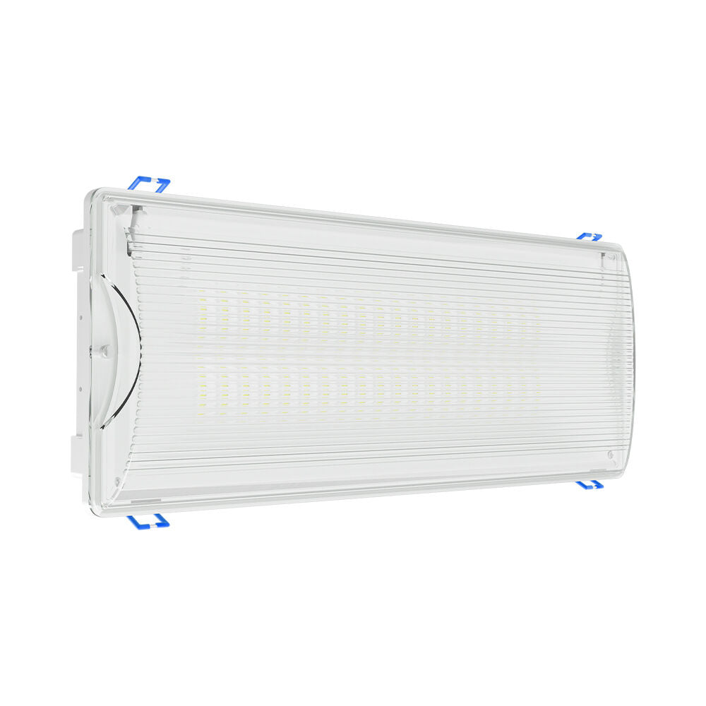 Luminária de Emergência LED 5W IP65 com Sinalização Inclusa Braytron – Saída de Emergência Bivolt