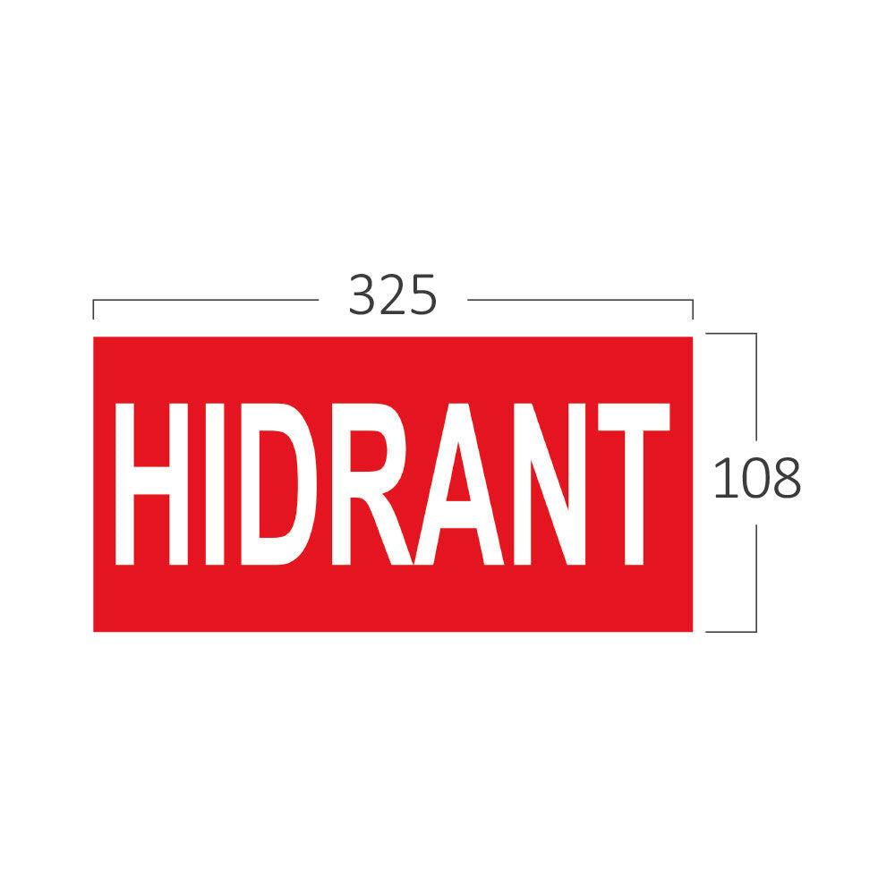 Sinal de Saída Hidrante Adesivo | Placa de Emergência para Hidrante