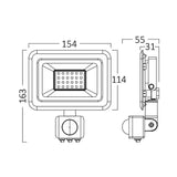 Projetor LED Braytron 30W 6500K | Iluminação Externa IP54 com Sensor