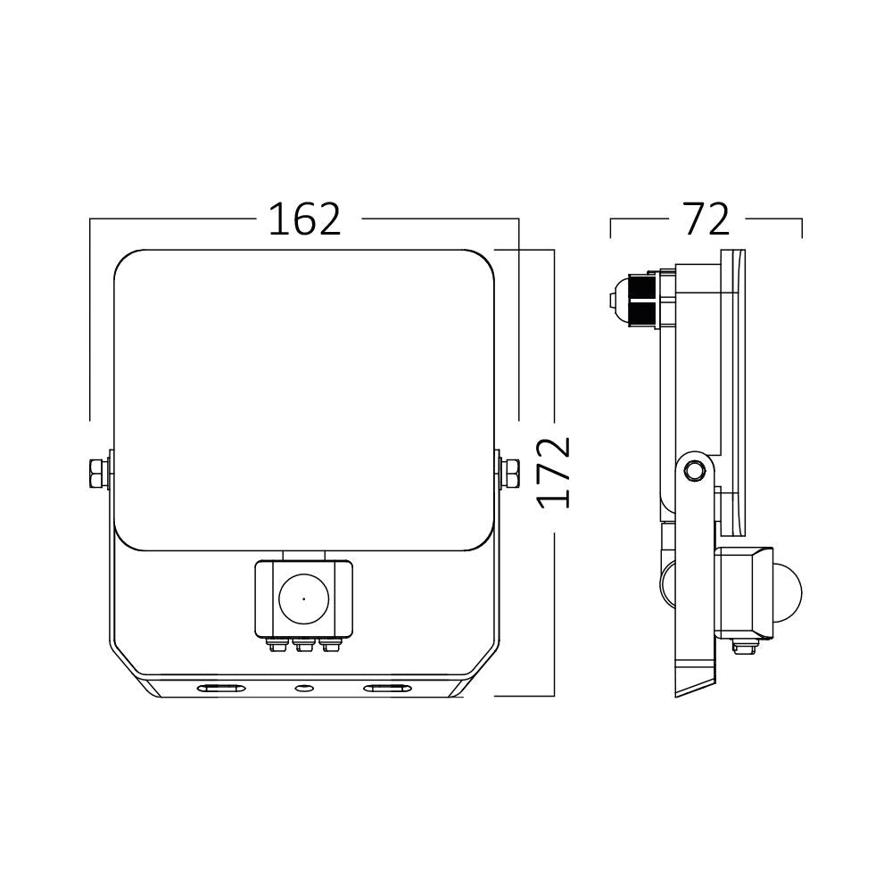 Projetor LED Braytron 30W com Sensor 3 em 1 | Iluminação Externa IP54 com Múltiplos Temperaturas de Cor