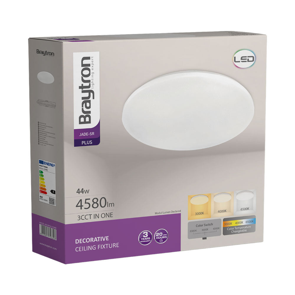 Luminária de Teto Braytron Jade Redonda 44W 3IN1 Diâmetro 480mm | Iluminação Regulável
