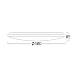 Luminária de Teto Braytron Jade Redonda 44W 3IN1 Diâmetro 480mm | Iluminação Regulável