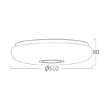 Luminária de Teto Braytron Jade Redonda 44W 3IN1 Diâmetro 510mm | Iluminação Regulável