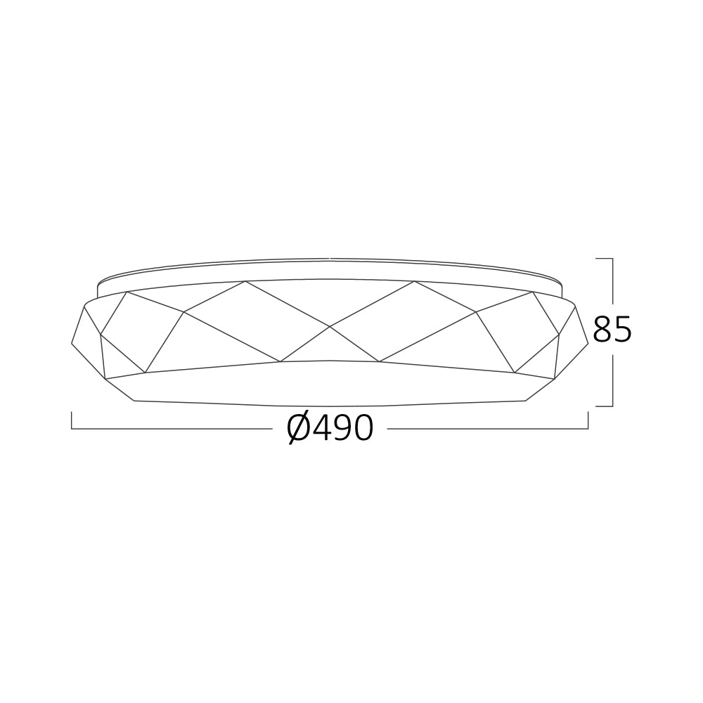 Luminária de Teto Braytron Jade Redonda 44W 3IN1 Diâmetro 490mm | Iluminação Regulável