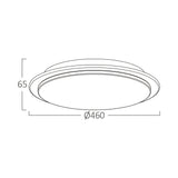 Luminária de Teto Braytron Jade Redonda 34W 3IN1 Diâmetro 460mm | Iluminação Regulável