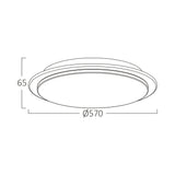 Luminária de Teto Braytron Jade Redonda 44W 3IN1 Diâmetro 570mm | Iluminação Regulável