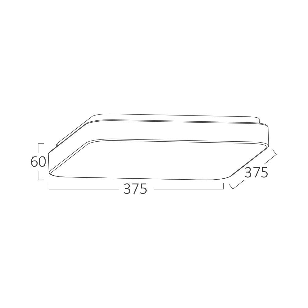 Luminária de Teto Braytron Jade Quadrada 34W 3IN1 Diâmetro 380mm | Iluminação Regulável