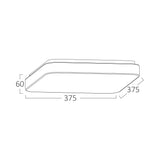 Luminária de Teto Braytron Jade Quadrada 34W 3IN1 Diâmetro 380mm | Iluminação Regulável