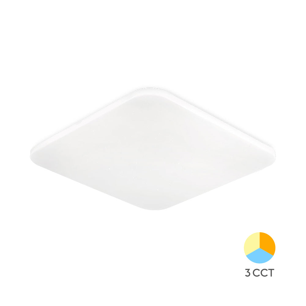 Luminária de Teto Braytron Jade Quadrada 44W 3IN1 Diâmetro 480mm | Iluminação Regulável
