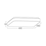 Luminária de Teto Braytron Jade Quadrada 44W 3IN1 Diâmetro 480mm | Iluminação Regulável