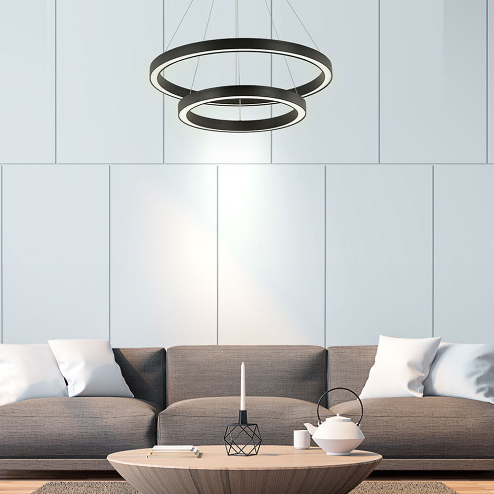 Luminária de Teto Braytron Lina Pendente Redonda 65W Branca 3IN1 | Iluminação Regulável