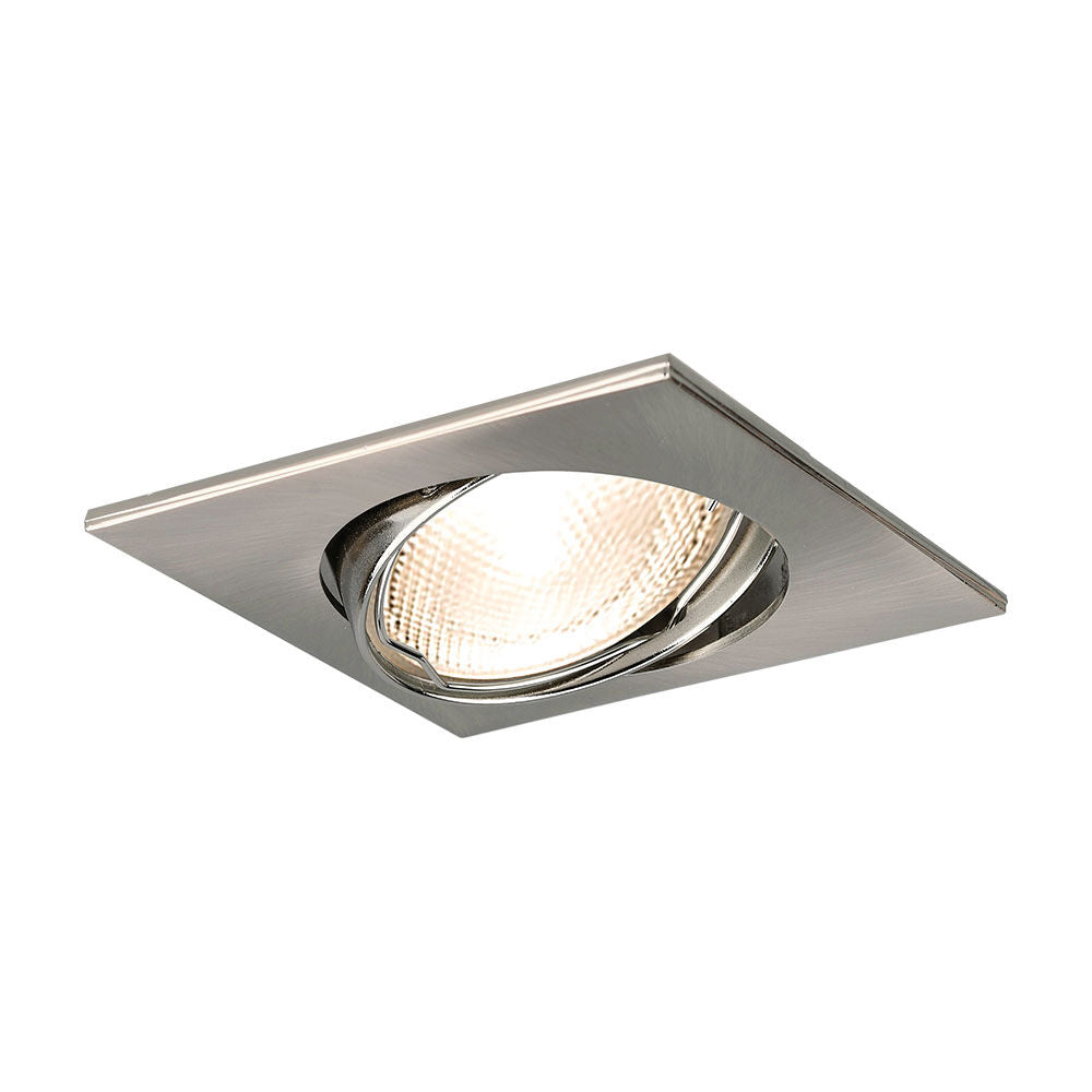 Spot LED Braytron Mitto Quadrado Níquel | Iluminação Direcionada