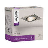 Spot LED Braytron Mitto Quadrado Níquel | Iluminação Direcionada