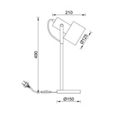 BRY-P001W-1H-1xE27-BLC-TABLE LAMP