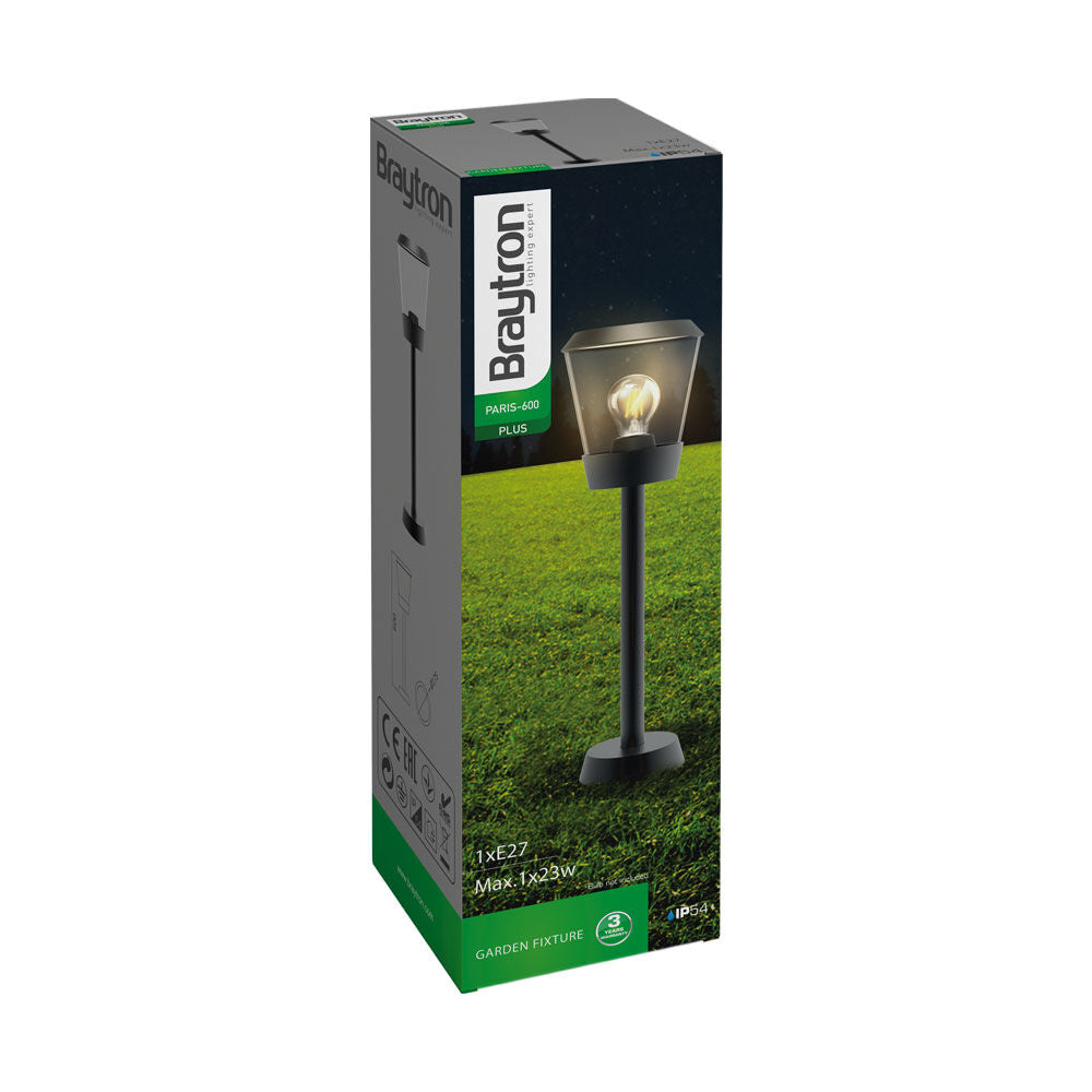 Posto de Luz Braytron Paris 600mm 1xE27 IP54 | Iluminação Externa