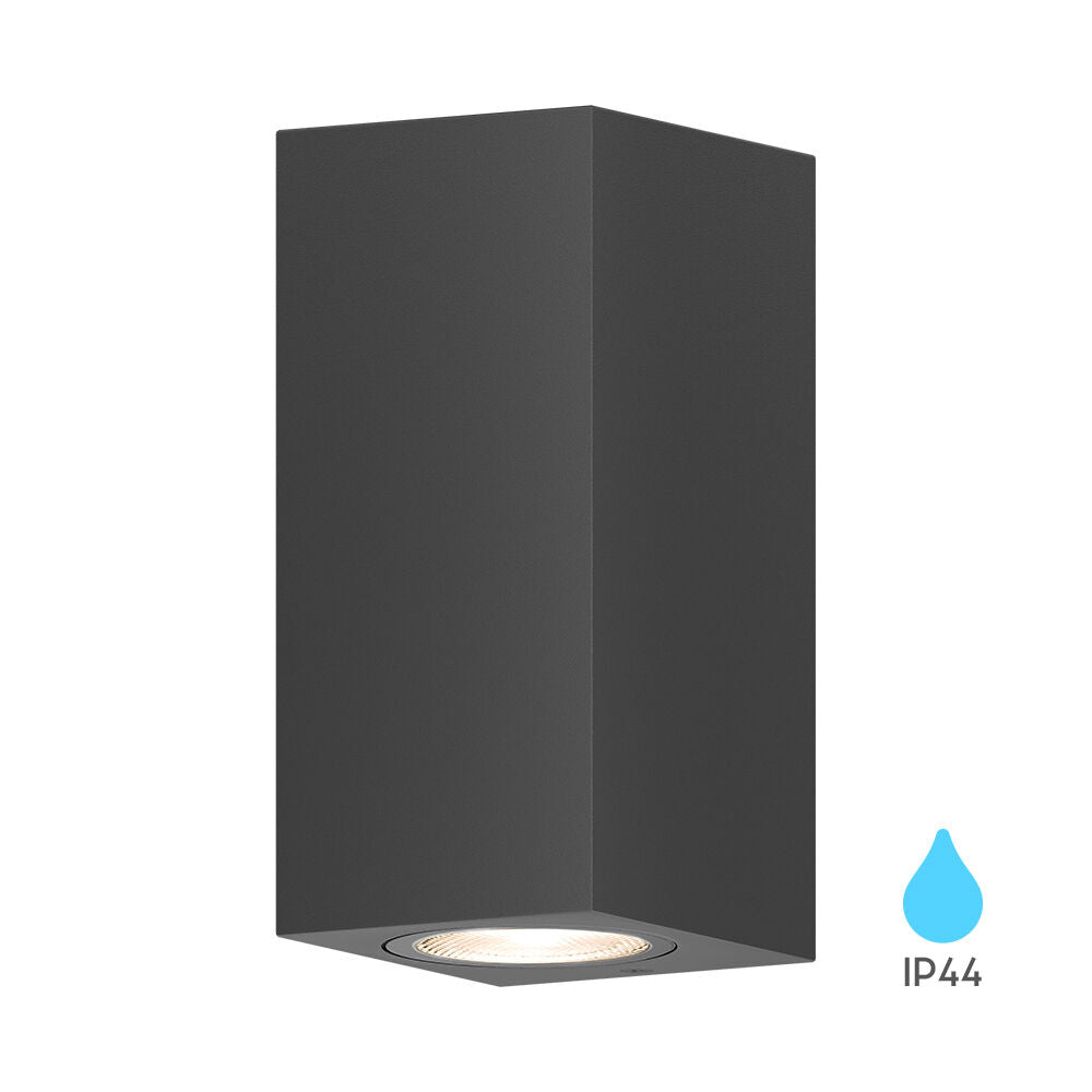 Luminária de Parede Braytron T 2xGU10 Cinza IP44 | Iluminação Externa