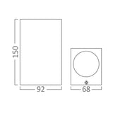 Luminária de Parede Braytron T 2xGU10 Branca IP44 | Iluminação Externa