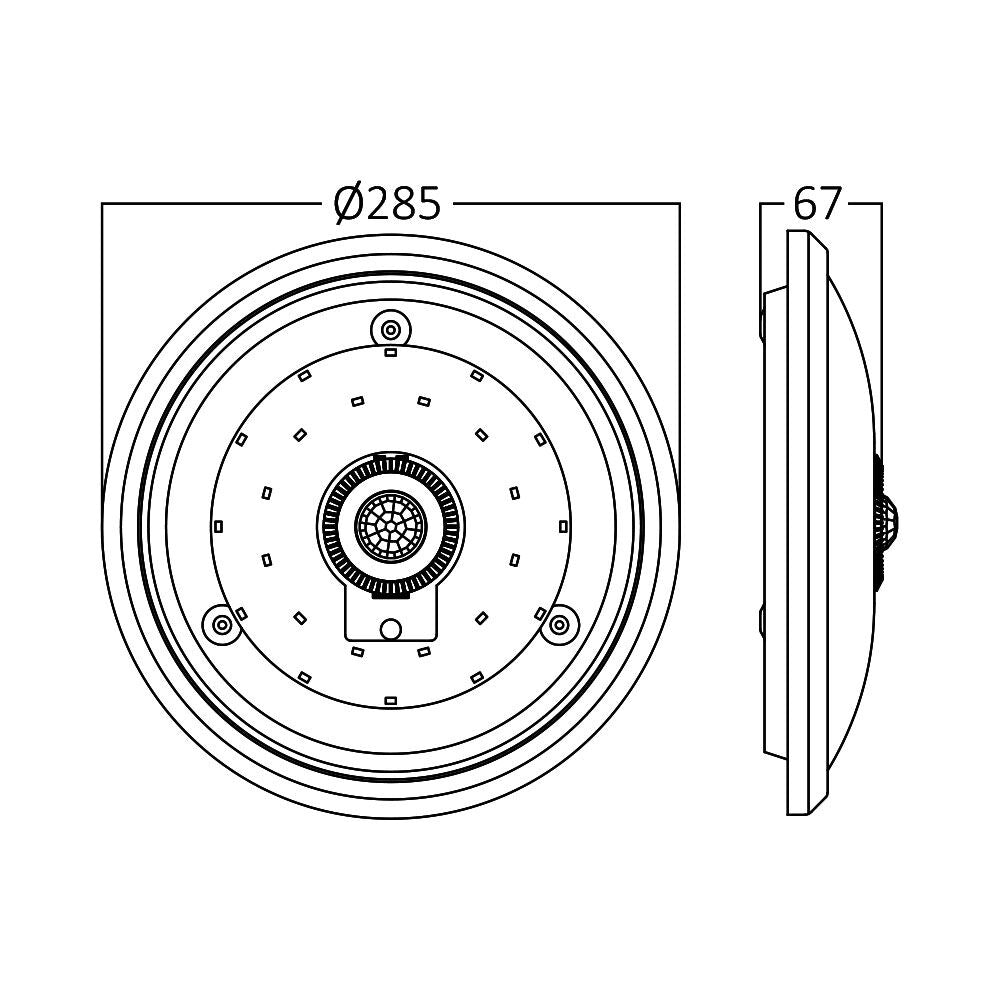 Luminária de Teto LED BRY-SENSA 15W | Iluminação 6500K 1460lm