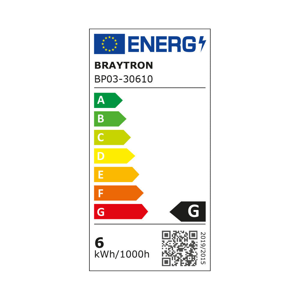 Painel LED Braytron 6W RND 6500K | Iluminação LED | 100240V