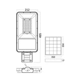 Luminária Solar Braytron ST02 100W | Iluminação Pública LED Solar 6500K IP65