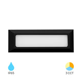 Luminária de Parede Braytron Vekta 5W Retangular Preta 3em1 IP65 | Iluminação Externa