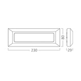 Luminária de Parede Braytron Vekta 5W Retangular Preta 3em1 IP65 | Iluminação Externa