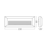 Luminária de Parede Braytron Vekta 5W Retangular Cinza 3em1 IP65 | Iluminação Externa