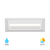 Luminária de Parede Braytron Vekta 5W Retangular Branca 3em1 IP65 | Iluminação Externa