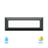 Luminária de Parede Braytron Vekta 5W Retangular Cinza 3em1 IP65 | Iluminação Externa