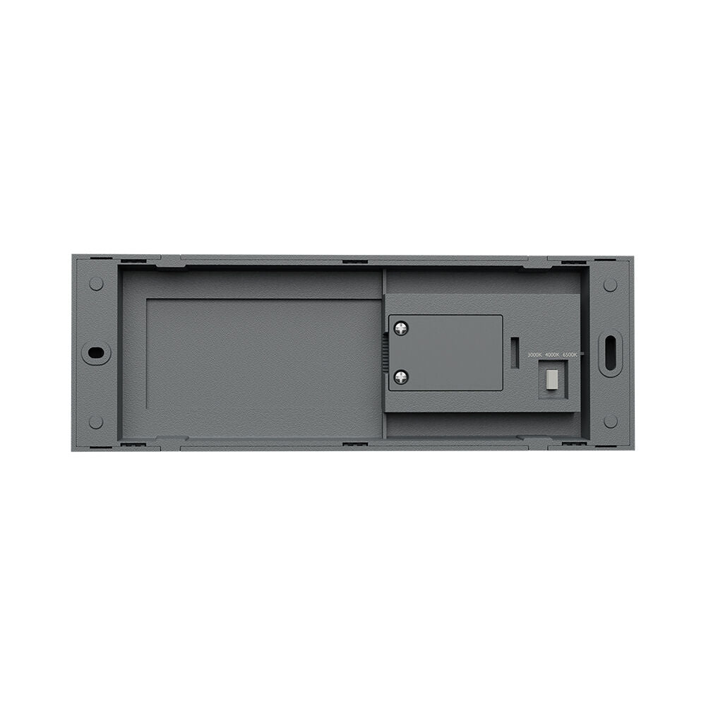 Luminária de Parede Braytron Vekta 5W Retangular Cinza 3em1 IP65 | Iluminação Externa