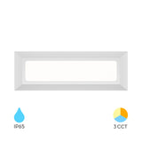 Luminária de Parede Braytron Vekta 5W Retangular Branca 3em1 IP65 | Iluminação Externa