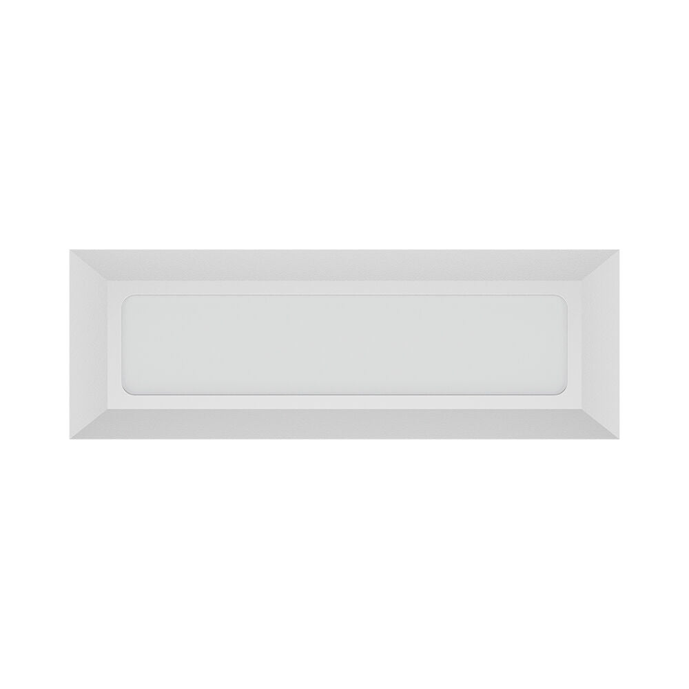 Luminária de Parede Braytron Vekta 5W Retangular Branca 3em1 IP65 | Iluminação Externa