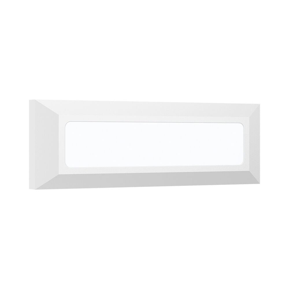 Luminária de Parede Braytron Vekta 5W Retangular Branca 3em1 IP65 | Iluminação Externa