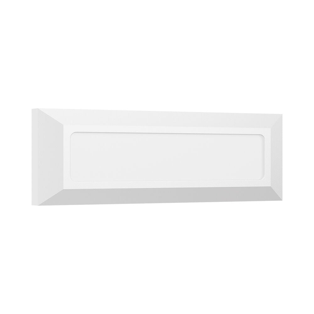 Luminária de Parede Braytron Vekta 5W Retangular Branca 3em1 IP65 | Iluminação Externa
