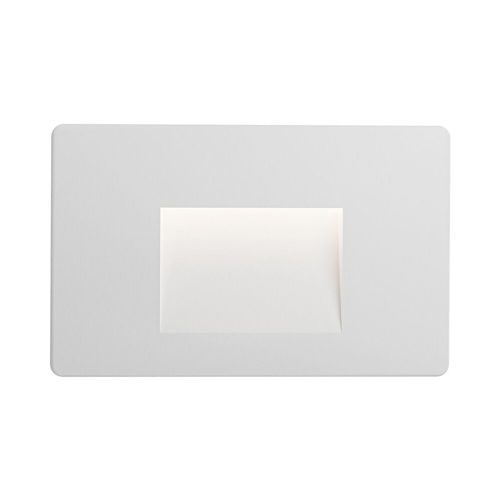 Luminária de Parede Braytron Vekta 3W Quadrada Branca 160lm 3000K IP65 | Iluminação Externa