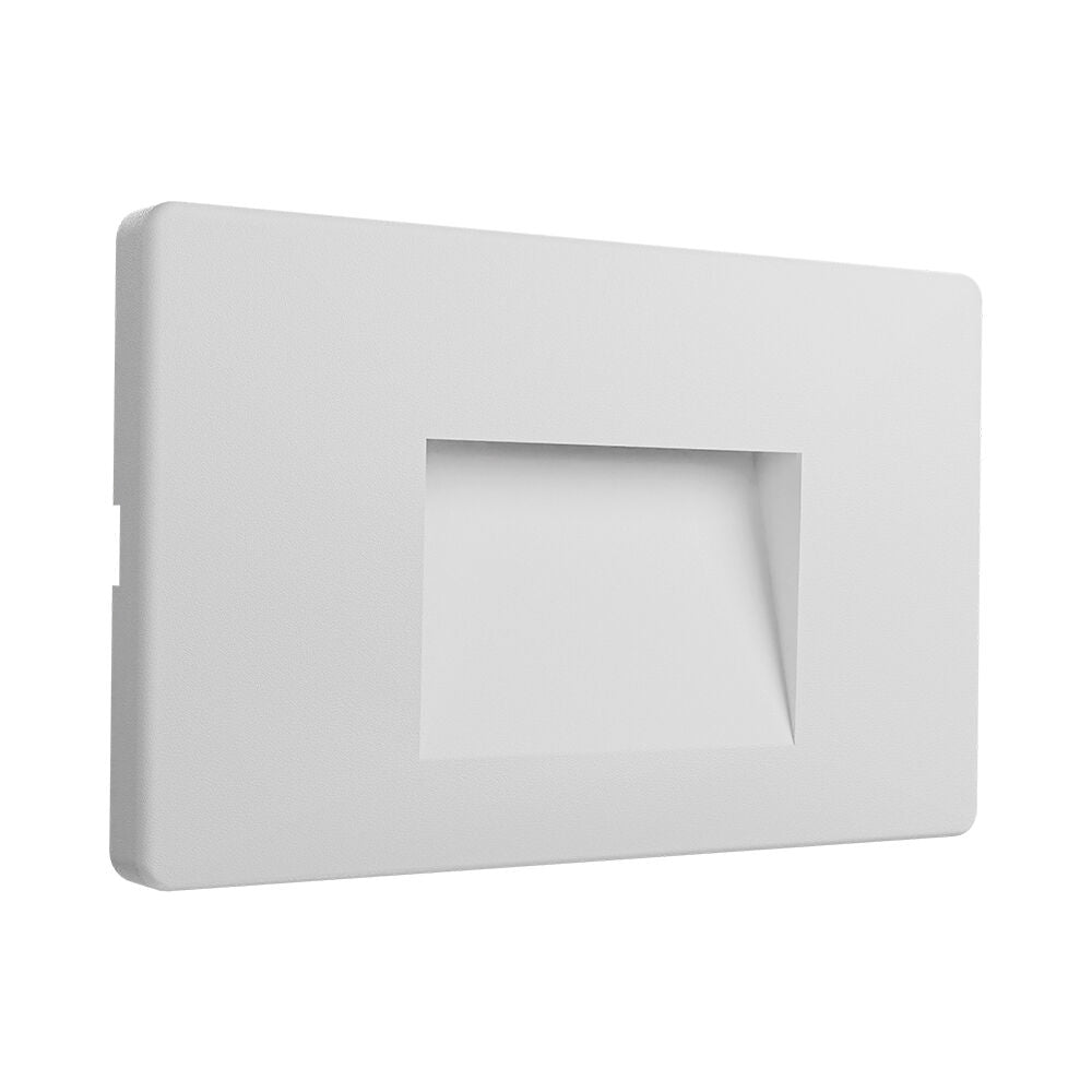 Luminária de Parede Braytron Vekta 3W Quadrada Branca 160lm 3000K IP65 | Iluminação Externa