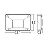 Luminária de Parede Braytron Vekta 3W Quadrada Preta 160lm 3000K IP65 | Iluminação Externa