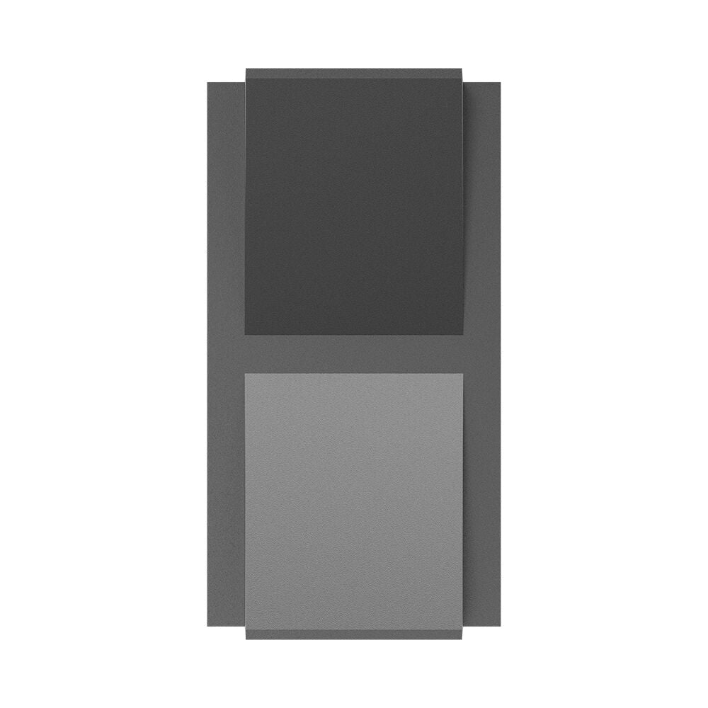 Luminária de Parede Braytron Vekta 2x6W Quadrada Cinza 3em1 IP65 | Iluminação Externa