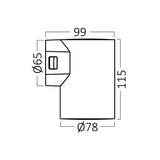 Luminária de Parede Braytron Vekta 9W Redonda Preta 720lm 3000K IP65 | Iluminação Externa