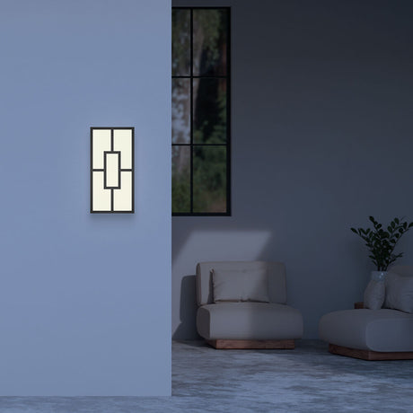 Luminária de Parede Braytron Veneto 20W Quadrada Preto 3em1 IP44 | Iluminação Externa