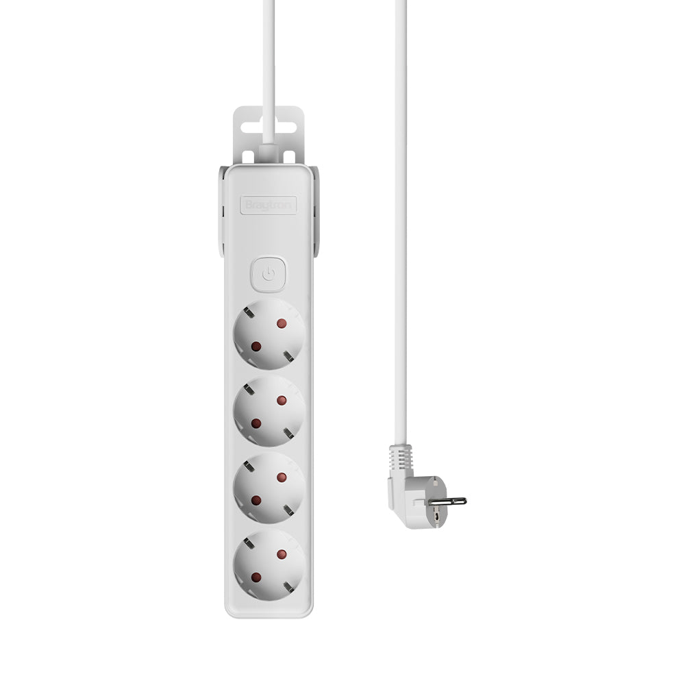 BRAYTRON- XLINE EXTENSÃO 3X1,5MM² - 5M - 4 TOMADAS COM INTERRUPTOR EXTENSÃO