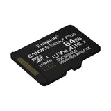 CARTÃO DE MEMÓRIA MICRO SDXC  64GB KINGSTON CANVAS GO! PLUS GEN 3 CL10 UHS-I U3 170MB/S C/ADAPTADOR PRETO