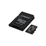CARTÃO DE MEMÓRIA MICRO SDXC  64GB KINGSTON CANVAS GO! PLUS GEN 3 CL10 UHS-I U3 170MB/S C/ADAPTADOR PRETO