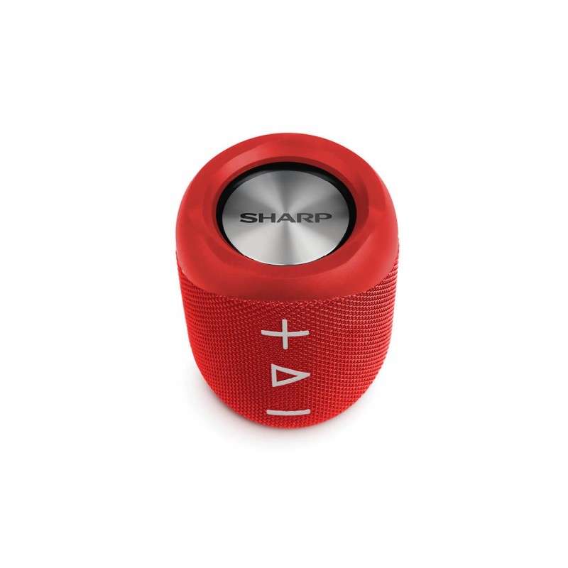 COLUNA SHARP PORTATIL WIRELESS BLUETOOTH 14W RED
