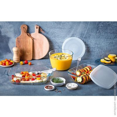 PYREX TRAVESSA DE VIDRO - ASSADEIRA DAILY COM TAMPA 2L - 319P000/3044