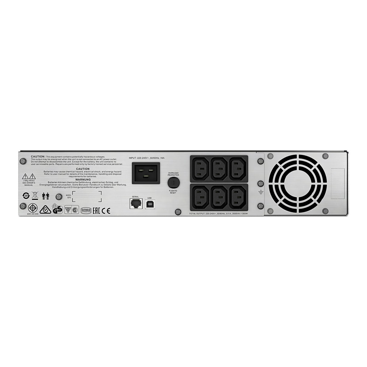UPS APC  2000 VA LINE-INT RACK SMART SMC USB
