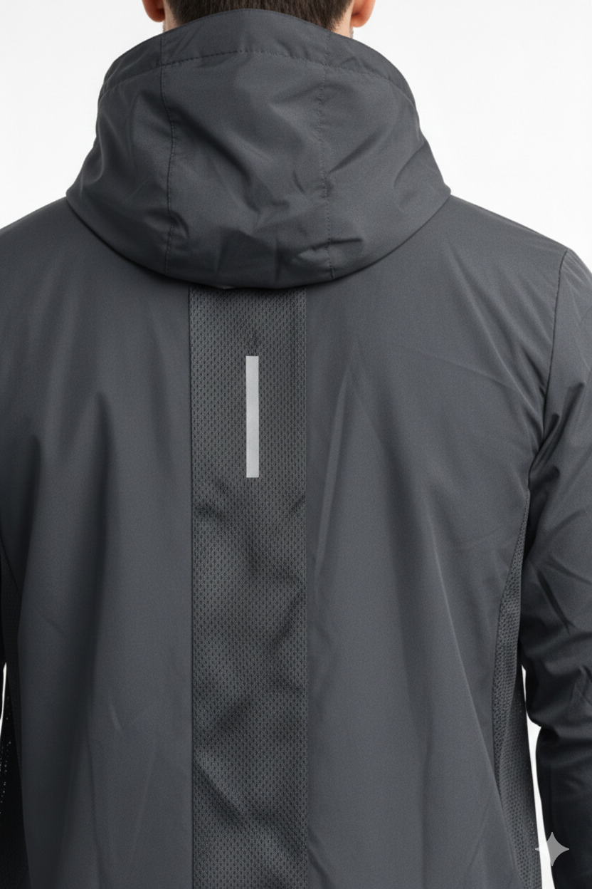 CASACO DE POS TREINO PRETO FORWARD COM CAPUCHINHO-M