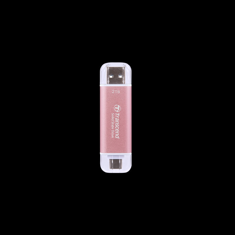 SSD PORTÁTIL HD EXTERNO 2.5' 1TB TRANSCEND ESD310P ROSA USB-C/A Marca: TRANSCEND