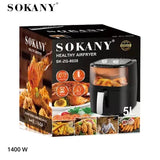 Fritadeira de Ar Saudável Sokany 5L 1400W SK-ZG-8028